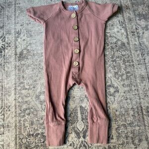 Mebie Baby Pink Ribbed Romper 3-6 Months